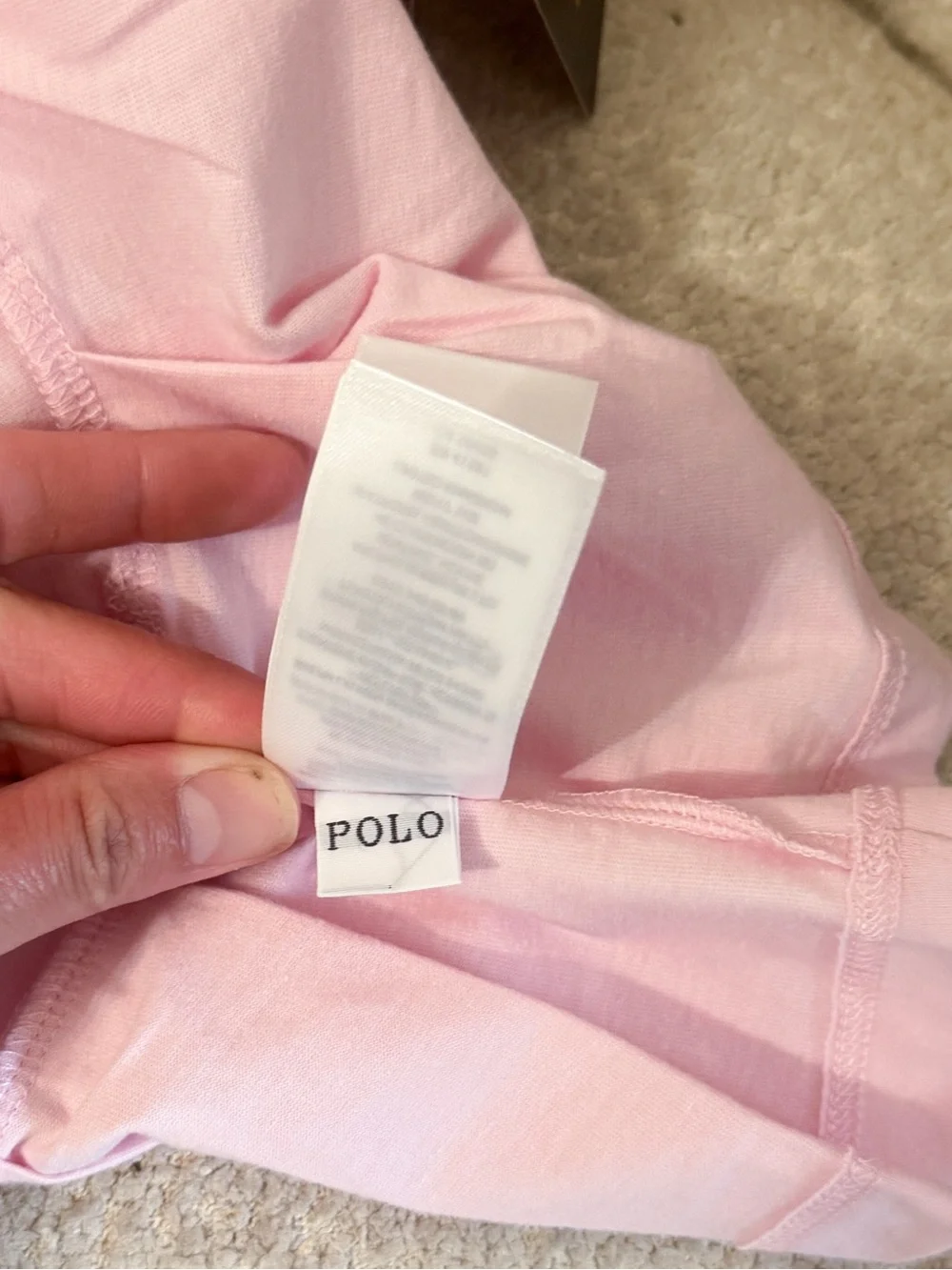 Girls Ralph Lauren Light Pink Big Pony Pleated Cotton Jersey Tee Dress size 6